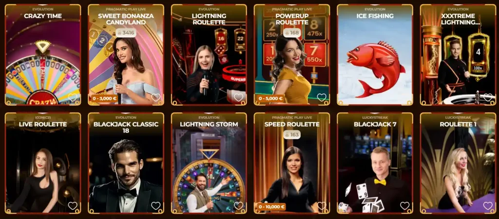 Rodeoslot Casino Live Casino Spiele mit Crazy Time Roulette Blackjack und weiteren Titeln